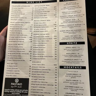 Drink Menu