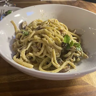Bucatini funghi.