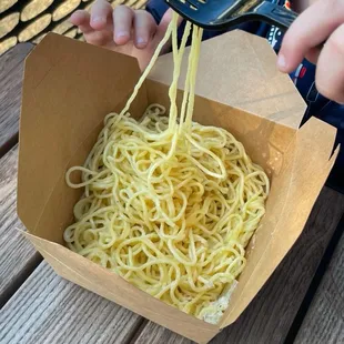 Spaghetti with butter sauce and Parmesan