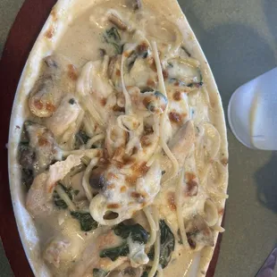 Spaghetti Spinaci with chicken