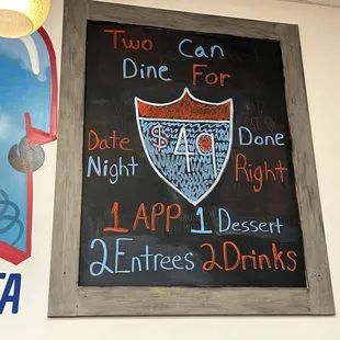 Two can dine for $49 special