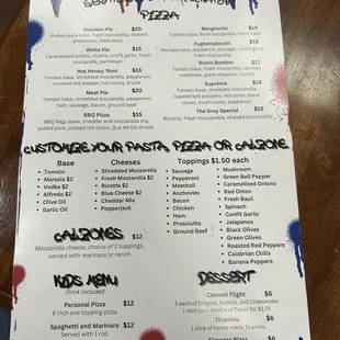 Menu back