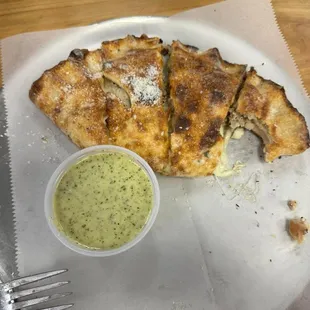 Chicken Pesto Calzone