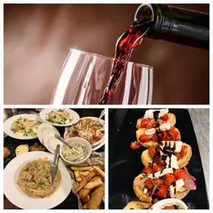 wine being poured into a glass