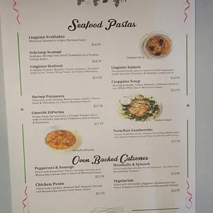 New menu and new prices