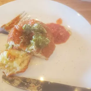 One of the two giant arancini balls