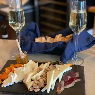 3 Cheese Slate with Wine