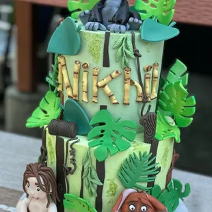 Tarzan themed cake for first birthday!