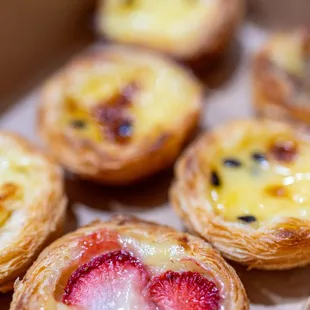 Strawberry Pastéis de Nata aka Portuguese Egg Tart ($4/ea or $21/6)