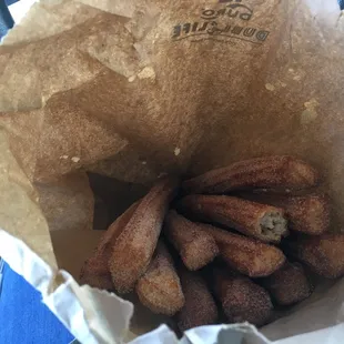 A bag of hard churros.
