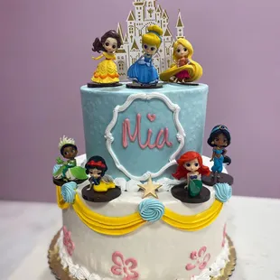 Kids Disney Princess themed cake