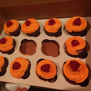 The cupcakes minus two (already claimed)!