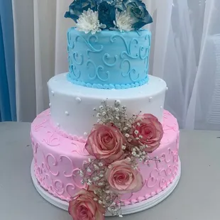 three tiered cake