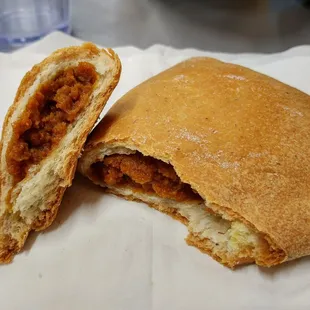 Amazing perfect pumpkin empanada. Reminds me of El Bolillo in Houston, Texas