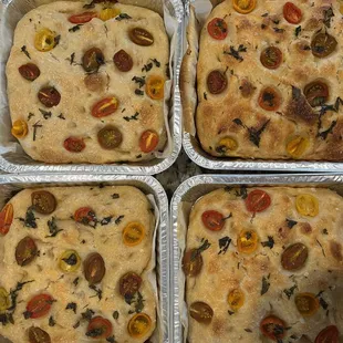 four different types of bread