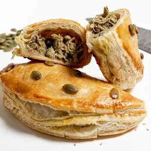 a pastry cut in half