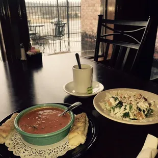 Soup and salad