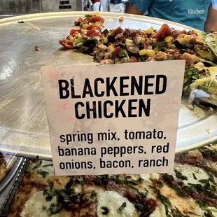 Blackened Chicken Pizza