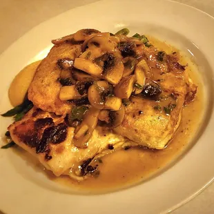 East Coast Flounder "Belle Meuniere" with dauphinois potatoes and asparagus