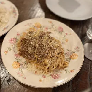 a pasta dish on a plate