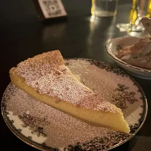 a slice of pie on a plate