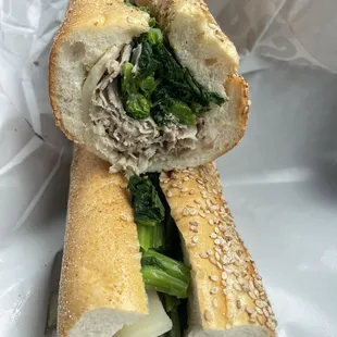 Roast pork, sharp provolone &amp; broccoli rabe