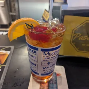 Tall brandy old fashioned