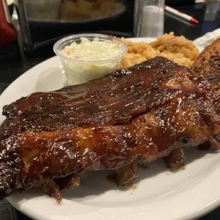 Fifteen dollar ribs on Saturday- $20 for a full rack.