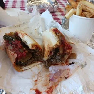 Italian pepper and onion cheesesteak