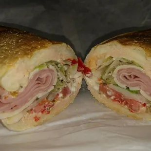 Italian cold cut, extra vinegar, no olives