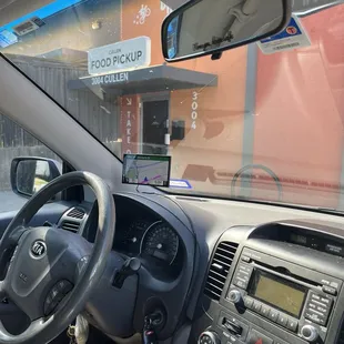 Look for this door and the orange building