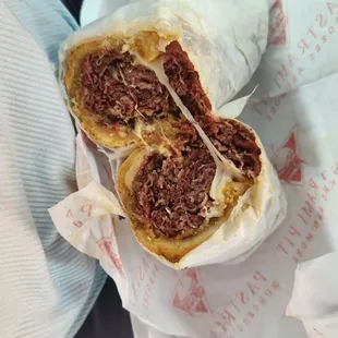 Pastrami Dip add Swiss cheese