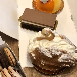 Cream Puff Mango Mousse Triple Chocolate Cannoli Assorted Tea Cookies