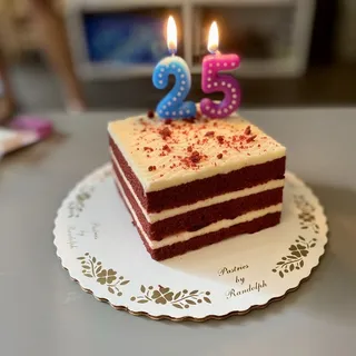 4" Red Velvet Square