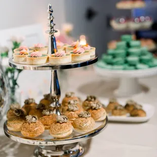 a variety of desserts