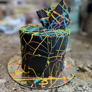 Neon Splatter Cake