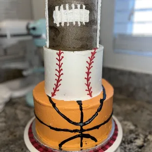 Sports themed cake