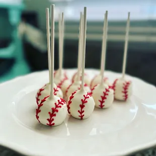 Baseball Cake Pops