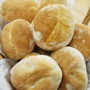 Portuguese bread rolls "papo secos"