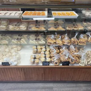 Store display of pastries