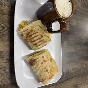 Moroccan pancakes and coffee