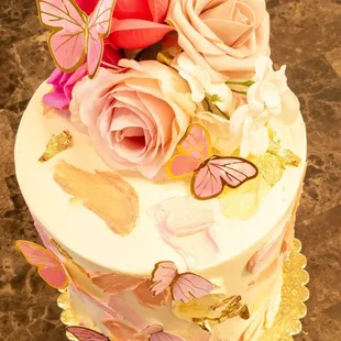 Custom designed butterfly cake