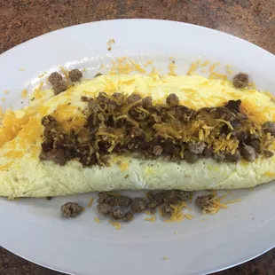 Chili-cheese omelette