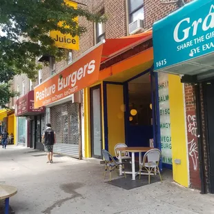 Pasture Burgers storefront on Cortelyou