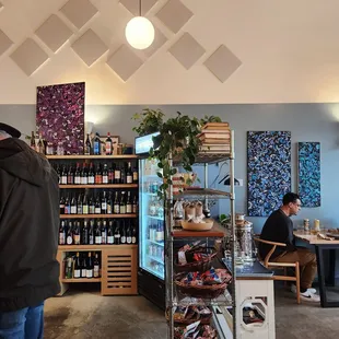 a man in a wine shop