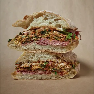 a cut in half sandwich