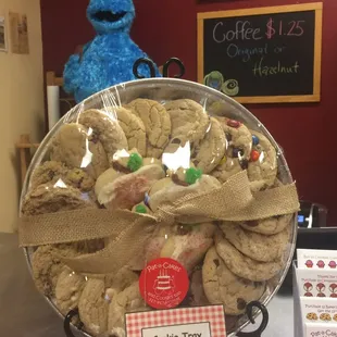 I love the Cookie Monster in the back! And cookie trays for parties..