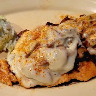 Smothered Chicken with Coleslaw