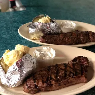 steak and potatoes