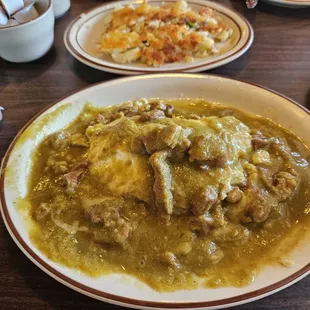 Egg White Chile Verde Omelet with Monterey Jack Cheese